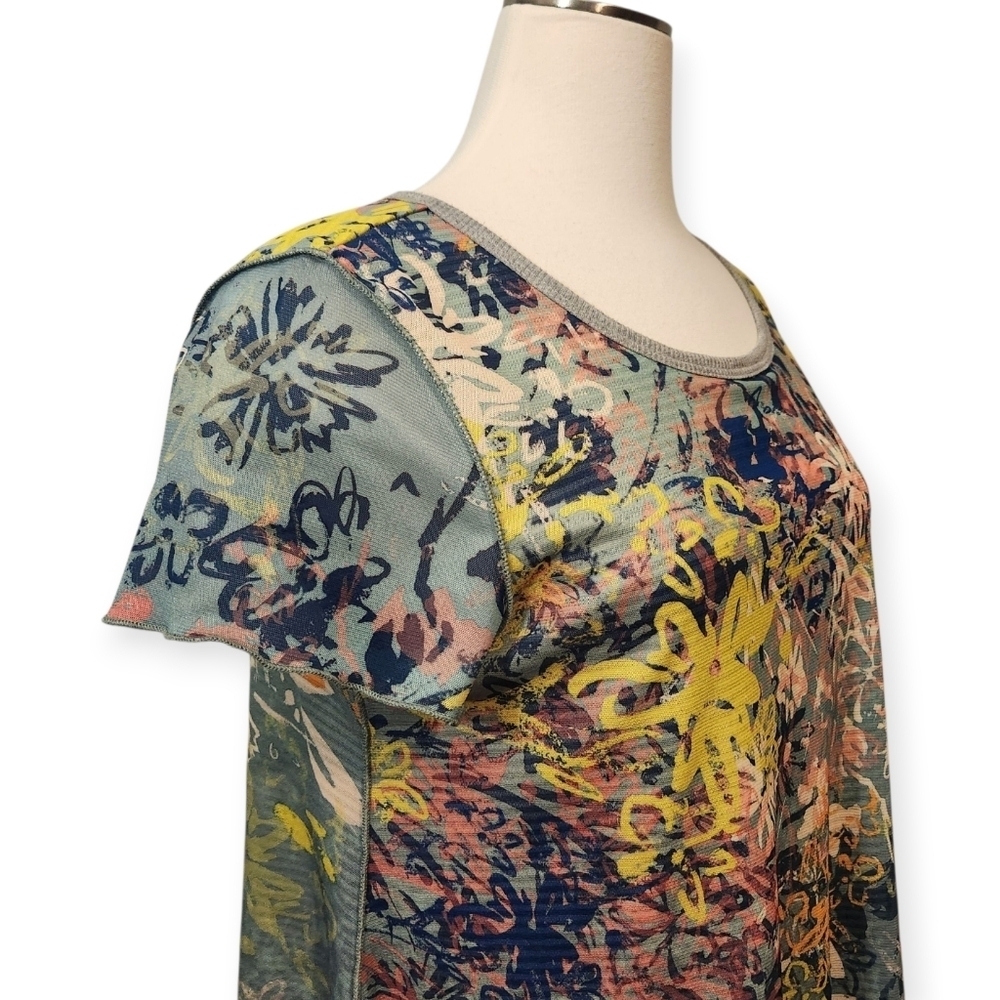 SUNDANCE CATALOG ARTIST'S TAKE LAYERED TEE SZ M - Picture 4 of 8